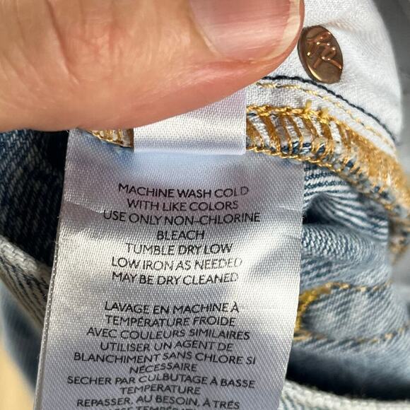 Free People We The Free Lasso Straight Leg Jeans Light Wash Size 28 - Picture 11 of 13